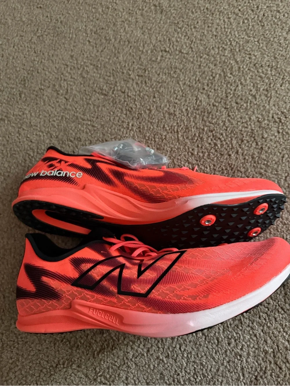 New Balance FuelCell SuperComp XC-X Neon Dragonfly Orange/Black Track Spikes